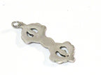 Tibetan pendant - 1 Tibetan antiqued silver finish vajra dorje pendant from Nepal - CP044B