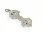 Tibetan pendant - 1 Tibetan antiqued silver finish vajra dorje pendant from Nepal - CP044B