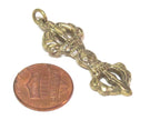 1 pendant - Tibetan vajra dorje Brass pendant from Nepal - CP047B
