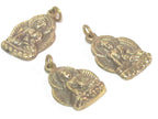 1 pendant - Tibetan pendant buddha pendant tibet Nepal metal brass Buddha charm pendant medicine buddha charm from Nepal -- CP127