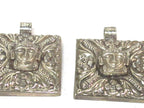 1 pendant - Tibetan silver square shape Buddha pendant from Nepal - PM588E