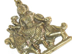1 Pendant - Large size Hindu Goddess revered Durga Maa Sherawali Brass amulet pendant - CP129