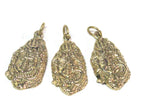 1 Pendant - Hindu Lord Shiva symbol trident snake brass charm pendant - CP130