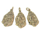 1 Pendant - Hindu Lord Shiva symbol trident snake brass charm pendant - CP130