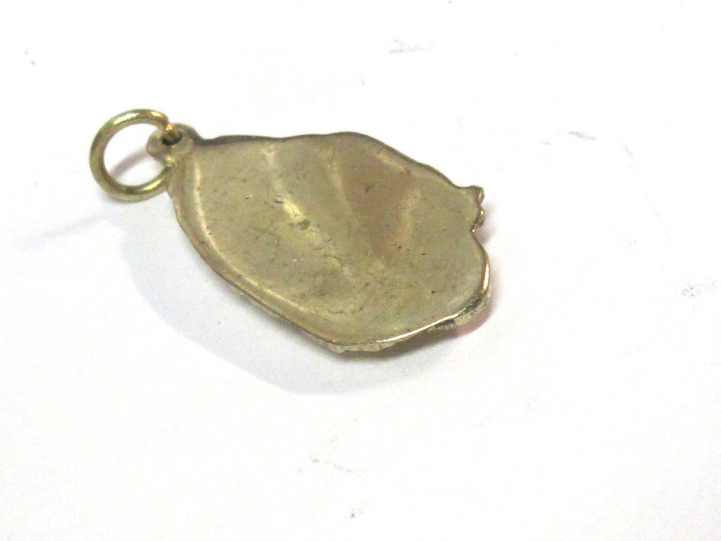 1 Pendant - Hindu Lord Shiva symbol trident snake brass charm pendant - CP130