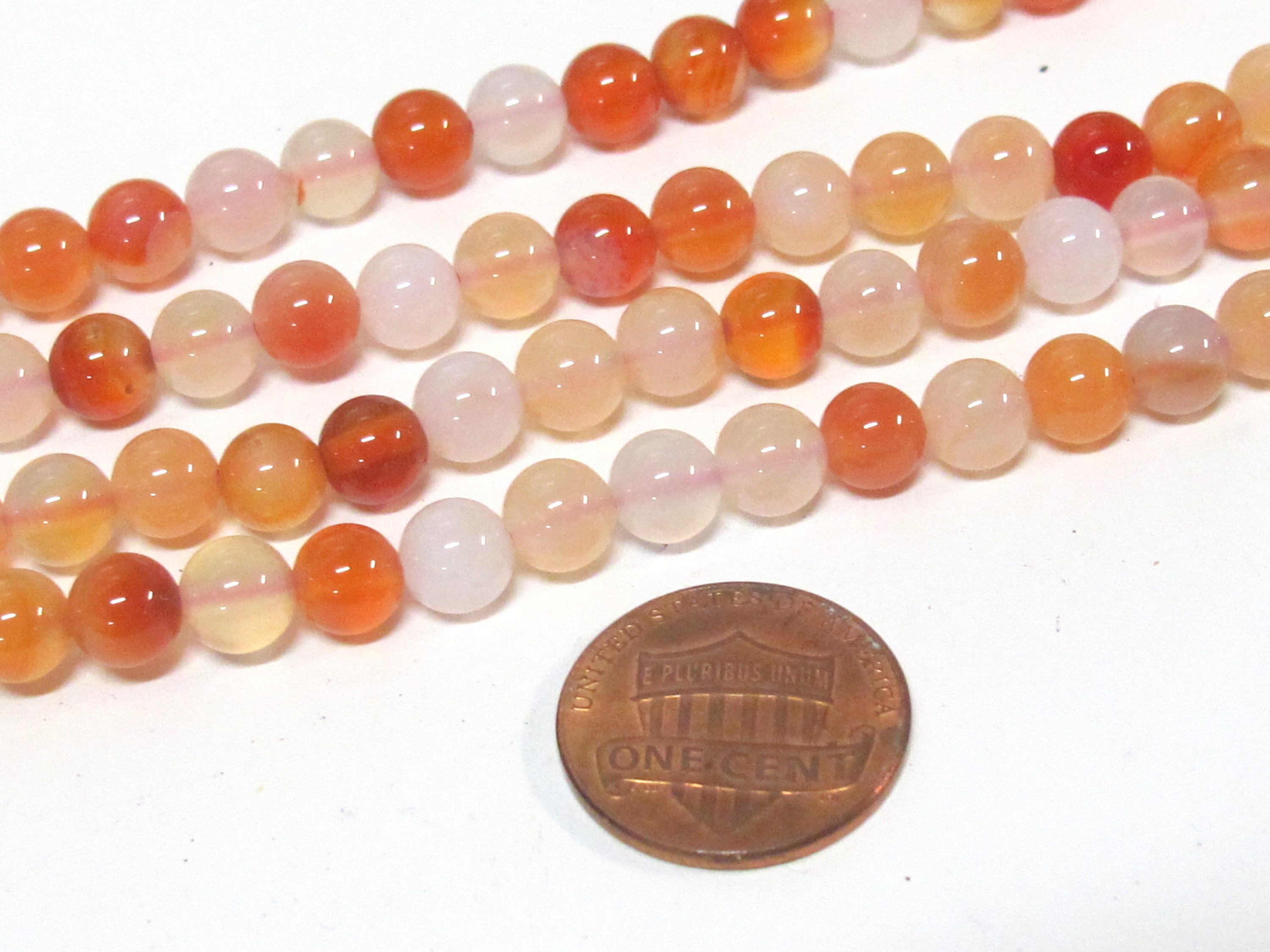 108 beads small 6 mm size mix brown color tones agate mala making Beads supply - ML003C