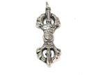Tibetan pendant - 1 Tibetan antiqued silver finish vajra dorje pendant from Nepal - CP044B