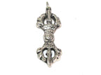 Tibetan pendant - 1 Tibetan antiqued silver finish vajra dorje pendant from Nepal - CP044B