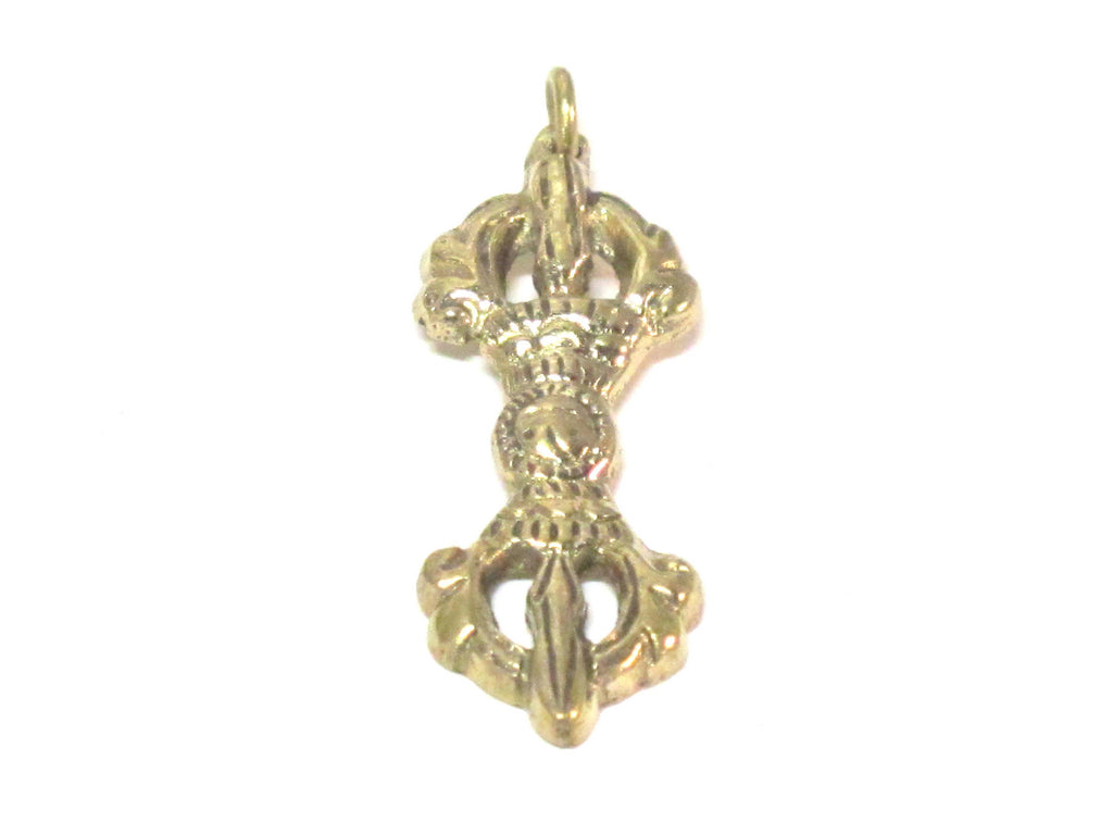 1 pendant - Tibetan vajra dorje Brass pendant from Nepal - CP047B