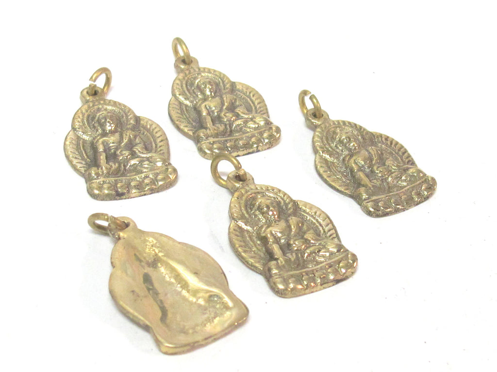 1 pendant - Tibetan pendant buddha pendant tibet Nepal metal brass Buddha charm pendant medicine buddha charm from Nepal -- CP127