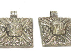 1 pendant - Tibetan silver square shape Buddha pendant from Nepal - PM588E