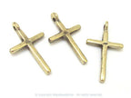 6 pendants lot - Small size Tibetan solid brass cross charm pendants - PM259D custom designs copyright Nepalbeadshop