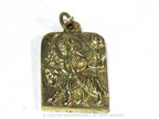 1 Pendant - Hindu Goddess Durga Maa and Om reversible Brass amulet pendant - CP114A