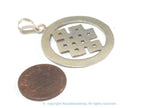 1 Pendant - Round thin disc shape Tibetan infinity Endless knot pendant - PM307F