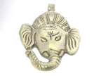 1 Pendant - Beautiful lord Ganesha Ganpati pendant with reverse side floral carving temple decor charm jewelry supply from Nepal - CP133