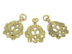 1 Pendant - Ethnic Tibetan Two golden fish auspicious Buddhist symbol charm Brass pendant Nepal - CP021C