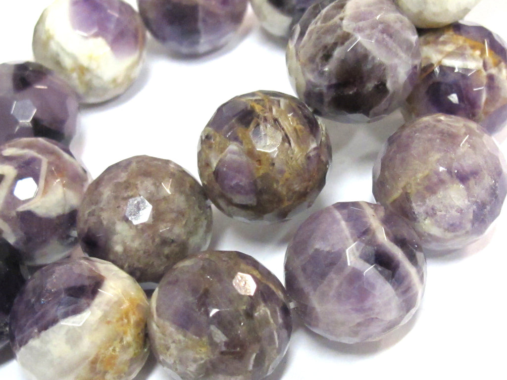 4 beads - Large 17 - 18 mm size faceted Natural amethyst gemstone beads - GM399C