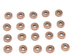 20 Beads - Small size copper tone metal alloy donut washer shape spacer beads 6mm wide - BD224B