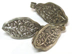 1 Pendant - Tibetan brown color carved Bone turtle tortoise design pendant with floral carving on reverse side - PB013D