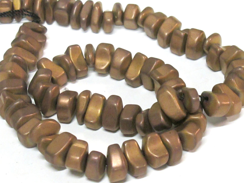 10 beads - Hematite nugget loose beads matte copper color gemstone Beads - GM151Hs