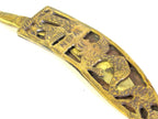 Ethnic decor Brass Khukri decor knife with tibetan dragon design from nepal - JM011