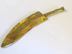 Ethnic decor Brass Khukri decor knife with tibetan dragon design from nepal - JM011