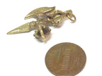 1 Pendant - Ethnic small medium size Tibetan Dorje Vajra axe brass pendant from Nepal - CP137