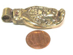 Buddha Pendant - Brass buddha hand Medium large heavy Tibetan Buddha hand solid brass pendant from Nepal -copyright Nepalbeadshop - CP140