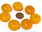4 beads - Tibetan beads tibet resin beads Large wide disc shape light weight Tibetan resin beads 23 - 25 mm wide - BD406K