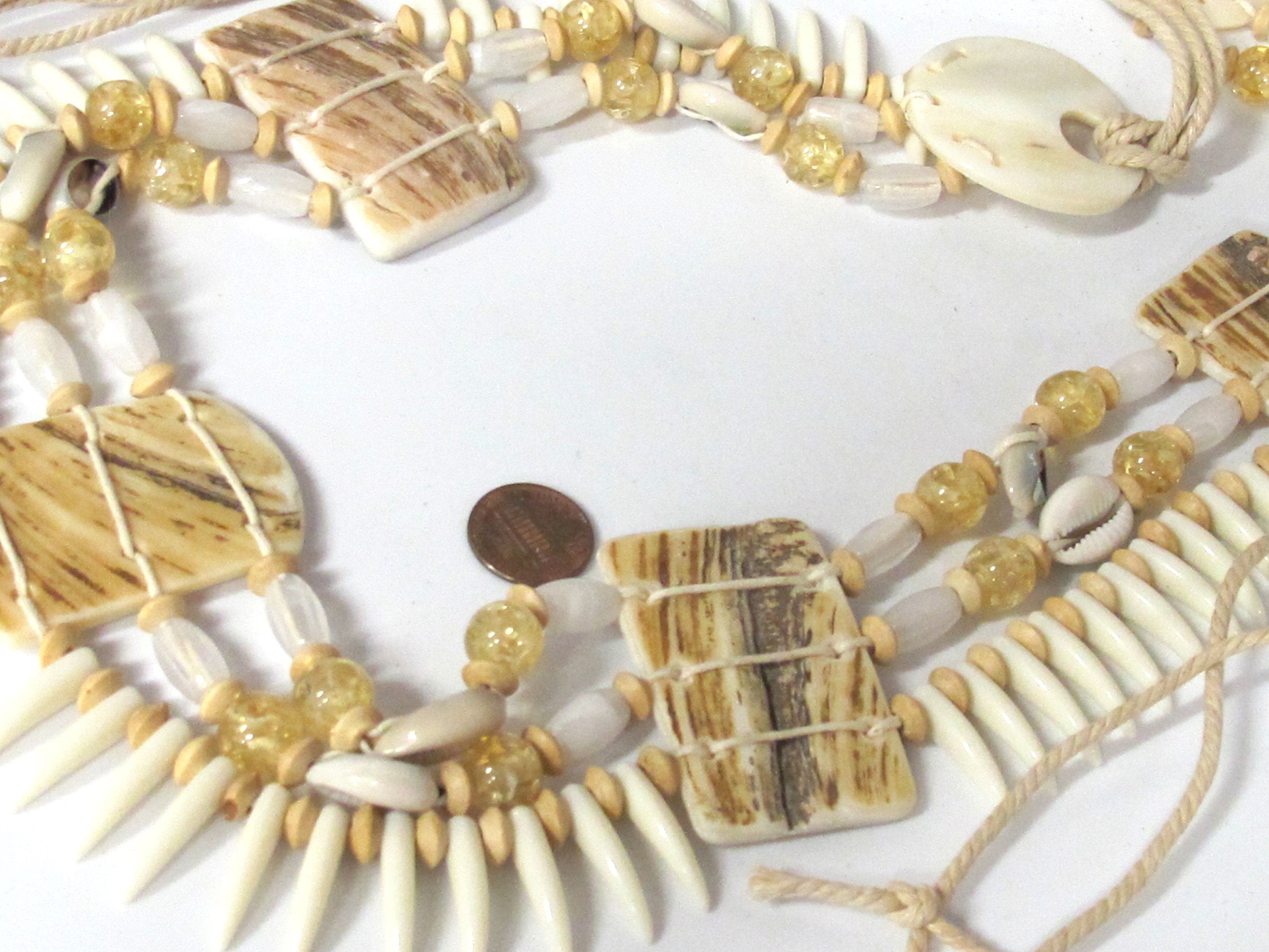 Ethnic asian Nepal Tribal jewelry shells waist belly belt - MG001Z