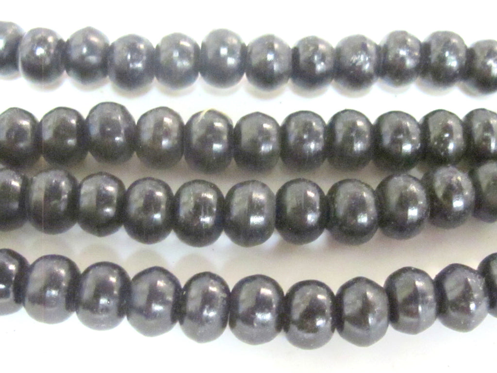 108 Beads - Tibetan Nepal recycled cattle bone mala beads 8 mm black color with guru bead bone mala counters - ML123A