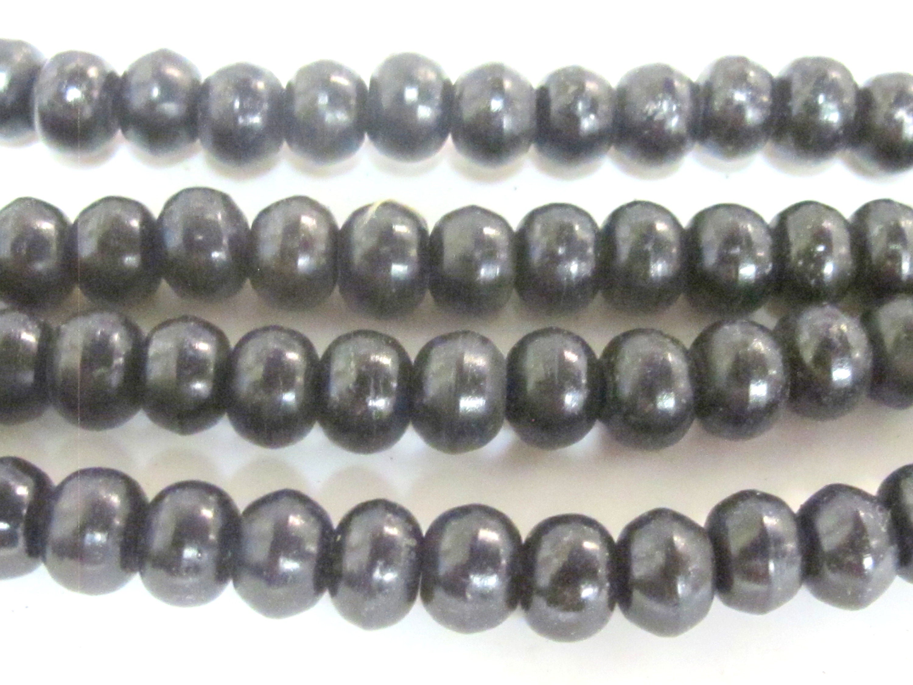 108 Beads - Tibetan Nepal recycled cattle bone mala beads 8 mm black color with guru bead bone mala counters - ML123A