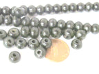 20 Beads - 8 mm black color Tibetan recycled cattle bone beads supply - ML123B