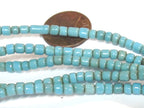 1 full strand - 24 inches long - Ghana blue color african glass beads - 150 plus beads - AB004