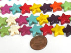 Star beads 1 Full strand - 30 beads mix colors Star shape howlite beads 15 inches strand - GM183R
