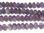 10 Beads - small size rondelle shape abacus faceted amethyst gemstone beads 8 mm - GM005R