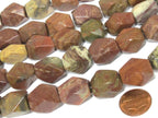 10 BEADS - Natural Agate thick chunky Faceted gemstone beads - GM276R