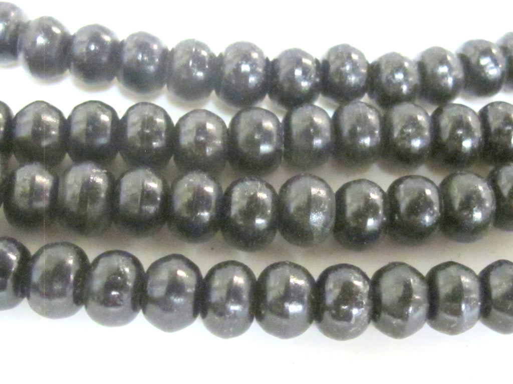 20 Beads - 8 mm black color Tibetan recycled cattle bone beads supply - ML123B