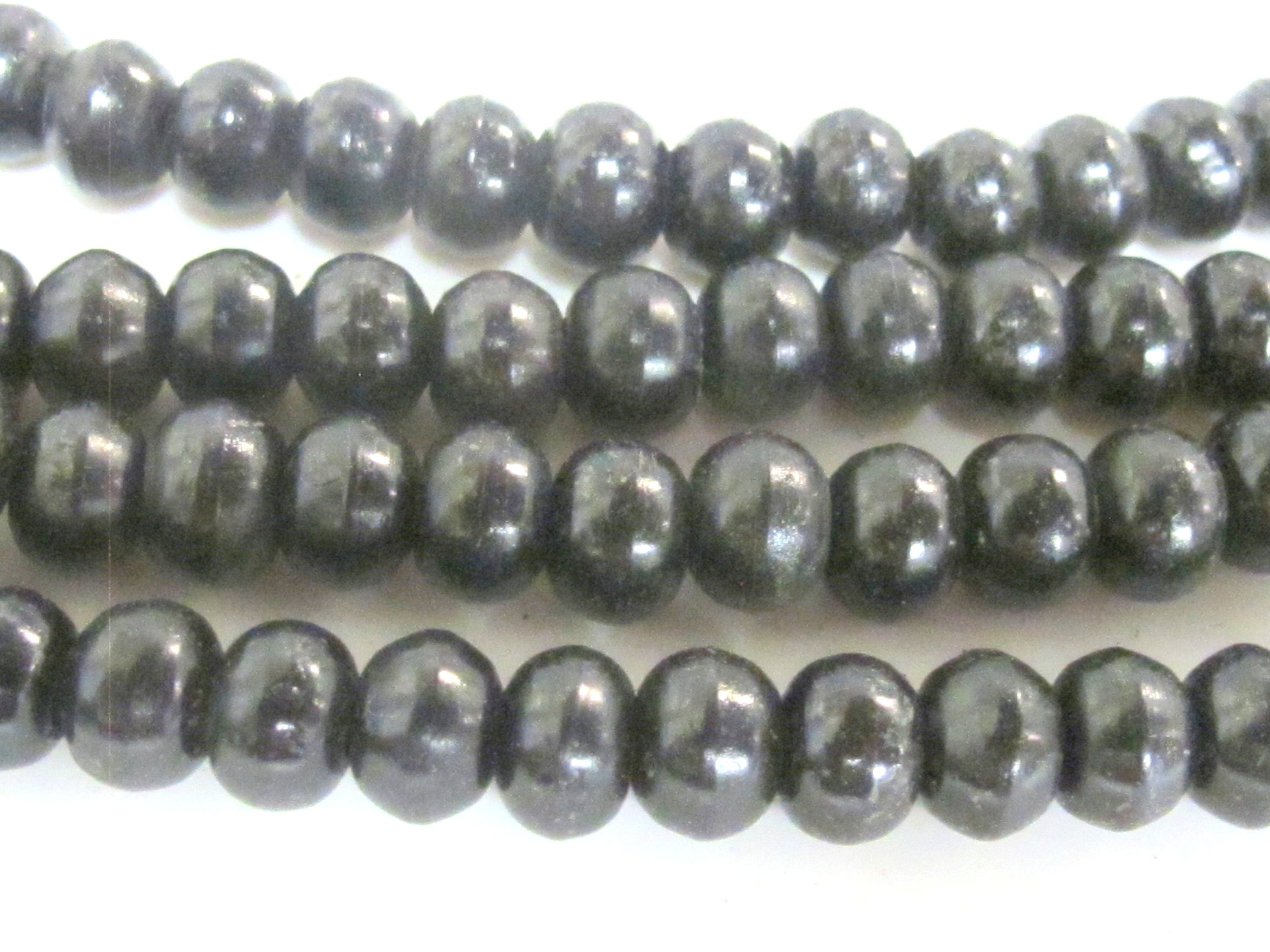 108 Beads - Tibetan Nepal recycled cattle bone mala beads 8 mm black color with guru bead bone mala counters - ML123A