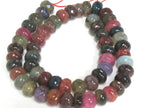 1 Full Strand - Faceted abacus fire agate fall colors colorful gemstone beads 15 inches strand - 10mm - GM450