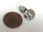 1 Guru bead set - Tibetan silver 3 hole Om mantra 10-11 mm size Guru Bead with Om mantra column bead - GB069