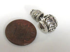 3 Guru beads - Tibetan silver 3 hole Om mantra 10-11 mm size Guru Bead with Om mantra column bead - GB069s