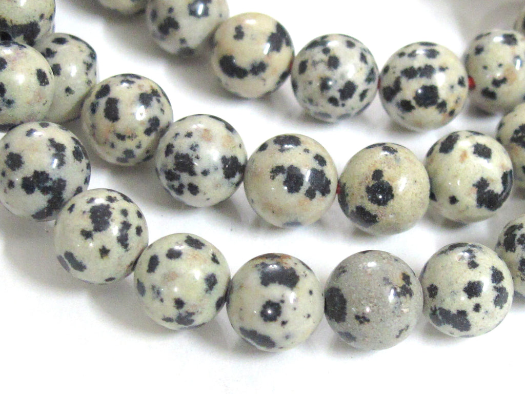 10 Beads - 8 mm round shape Dalmatian Jasper gemstone beads - GB008M