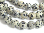 10 Beads - 8 mm round shape Dalmatian Jasper gemstone beads - GB008M