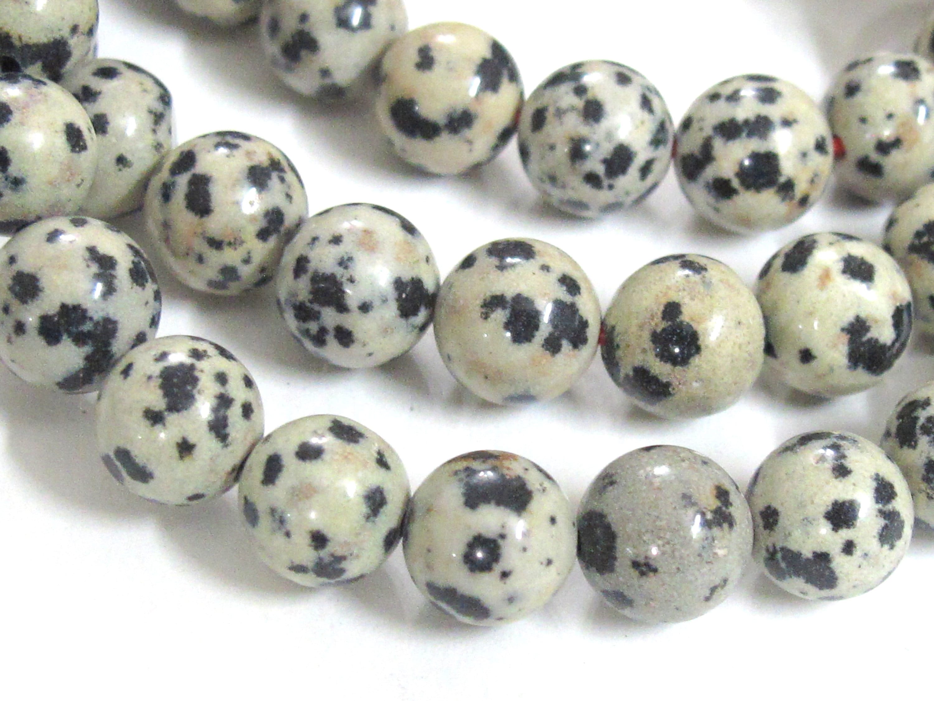 10 Beads - 8 mm round shape Dalmatian Jasper gemstone beads - GB008M