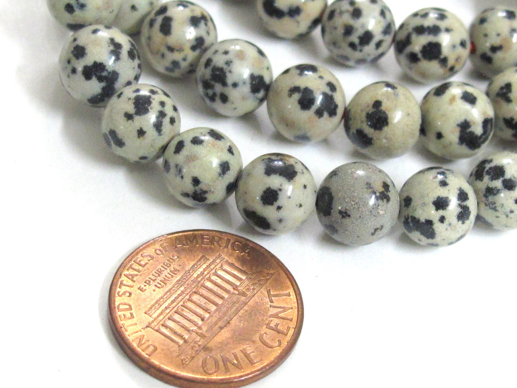 10 Beads - 8 mm round shape Dalmatian Jasper gemstone beads - GB008M