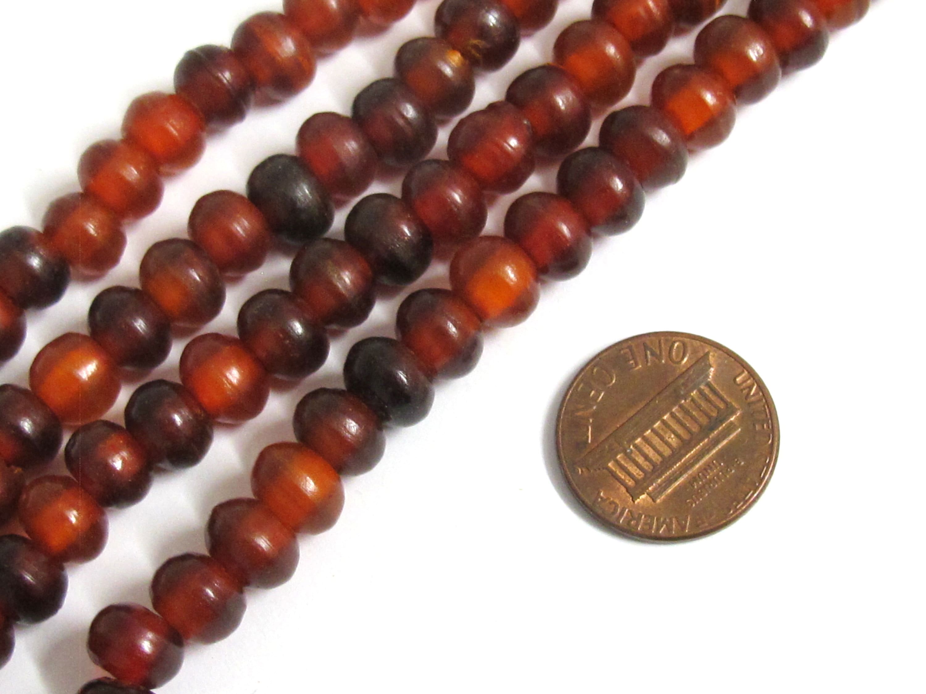 108 beads - Tibetan 108 mala beads guru bead counter supplies -mala making reddish upcycled cattle horn beads - ML124A
