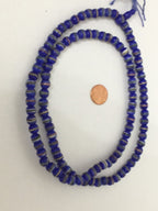 108 beads - Tibetan bone beads inlaid bone beads - 8 mm Tibetan blue color bone beads turquoise brass inlay beads - nepal ML125A