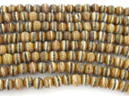 108 beads - 8 mm Tibetan brown color recycled cattle bone mala beads with turquoise brass inlay beads supply - ML128A