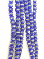 20 beads - Tibetan bone beads inlaid bone beads - 8 mm Tibetan blue color bone beads turquoise brass inlay beads - nepal beads ML125C
